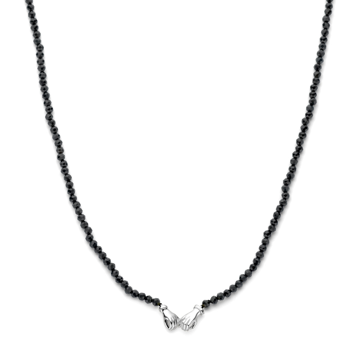 vDam Ketting Onyx 40 + 5 Cm Zilver Gerhodineerd 1341175