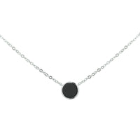 vDam Ketting Onyx 42 + 3 Cm Zilver Gerhodineerd 1326616