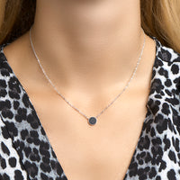 vDam Ketting Onyx 42cm + 3 Cm Zilver Gerhodineerd 1326616  42cm