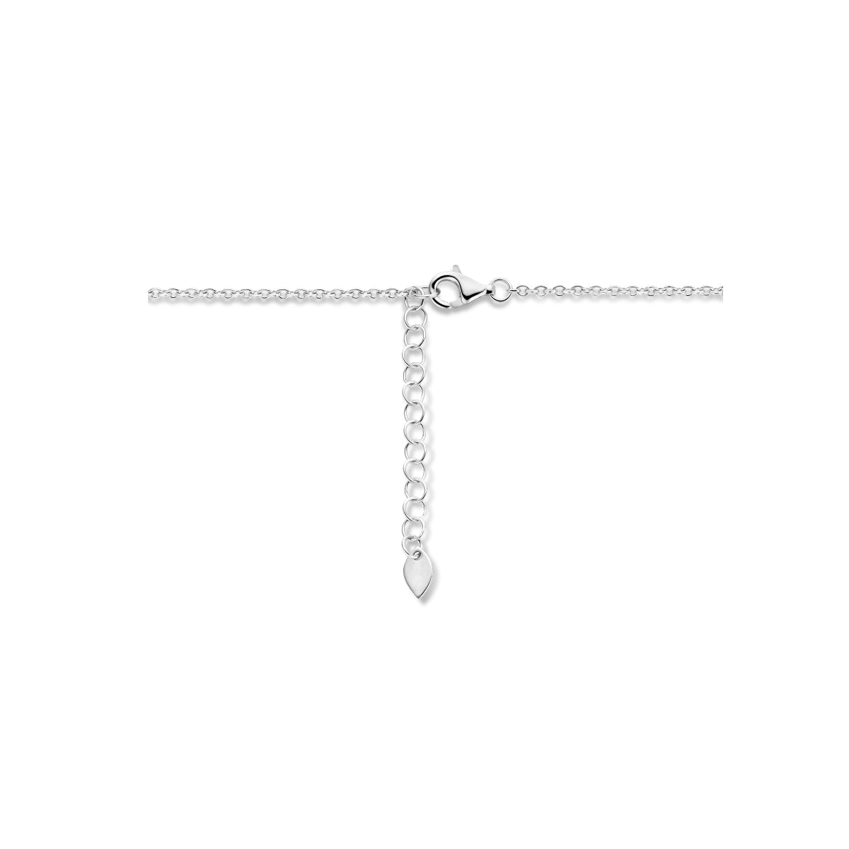 vDam Ketting Ovaal 42cm + 3 Cm Zilver Gerhodineerd 1334903  42cm