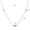 vDam Ketting Ovaaltjes 42cm + 3 Cm Zilver Gerhodineerd 1328704  42cm