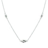 vDam Ketting Ovaaltjes 42 + 3 Cm Zilver Gerhodineerd 1328704