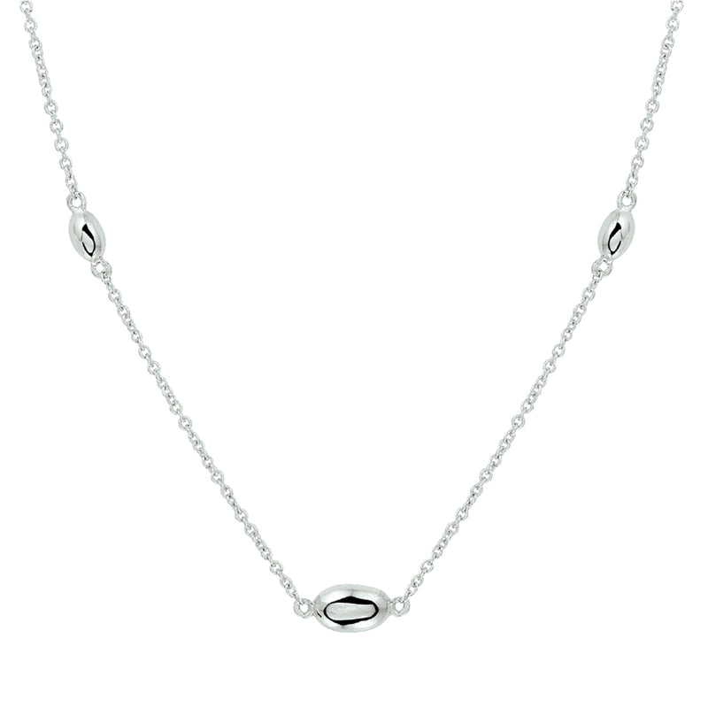 vDam Ketting Ovaaltjes 42 + 3 Cm Zilver Gerhodineerd 1328704
