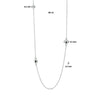vDam Ketting Ovaaltjes 80cm Cm Zilver Gerhodineerd 1328211  80cm