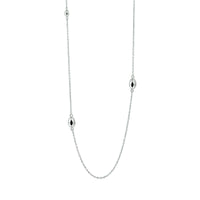 vDam Ketting Ovaaltjes 80 Cm Zilver Gerhodineerd 1328211