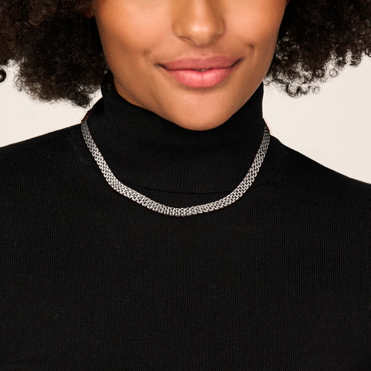 vDam Ketting Panter 8 Mm 43cm Cm Zilver Gerhodineerd 1339975  43cm