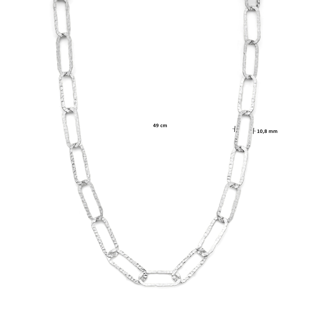 vDam Ketting Paperclip 10,8 Mm 49cm Cm Zilver Gerhodineerd 1338258  49cm