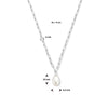 vDam Ketting Paperclip En Parel 41cm + 4 Cm Zilver Gerhodineerd 1336010  41cm