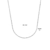 vDam Ketting Paperclip Platte Buis 2,2 Mm Zilver Gerhodineerd 1335810  36cm