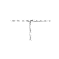 vDam Ketting Paperclip Platte Buis 2,2 Mm Zilver Gerhodineerd 1335810  36cm