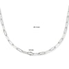 vDam Ketting Paperclip Platte Buis 2,3 Mm 42cm + 3 Cm Zilver Gerhodineerd 1335418  42cm