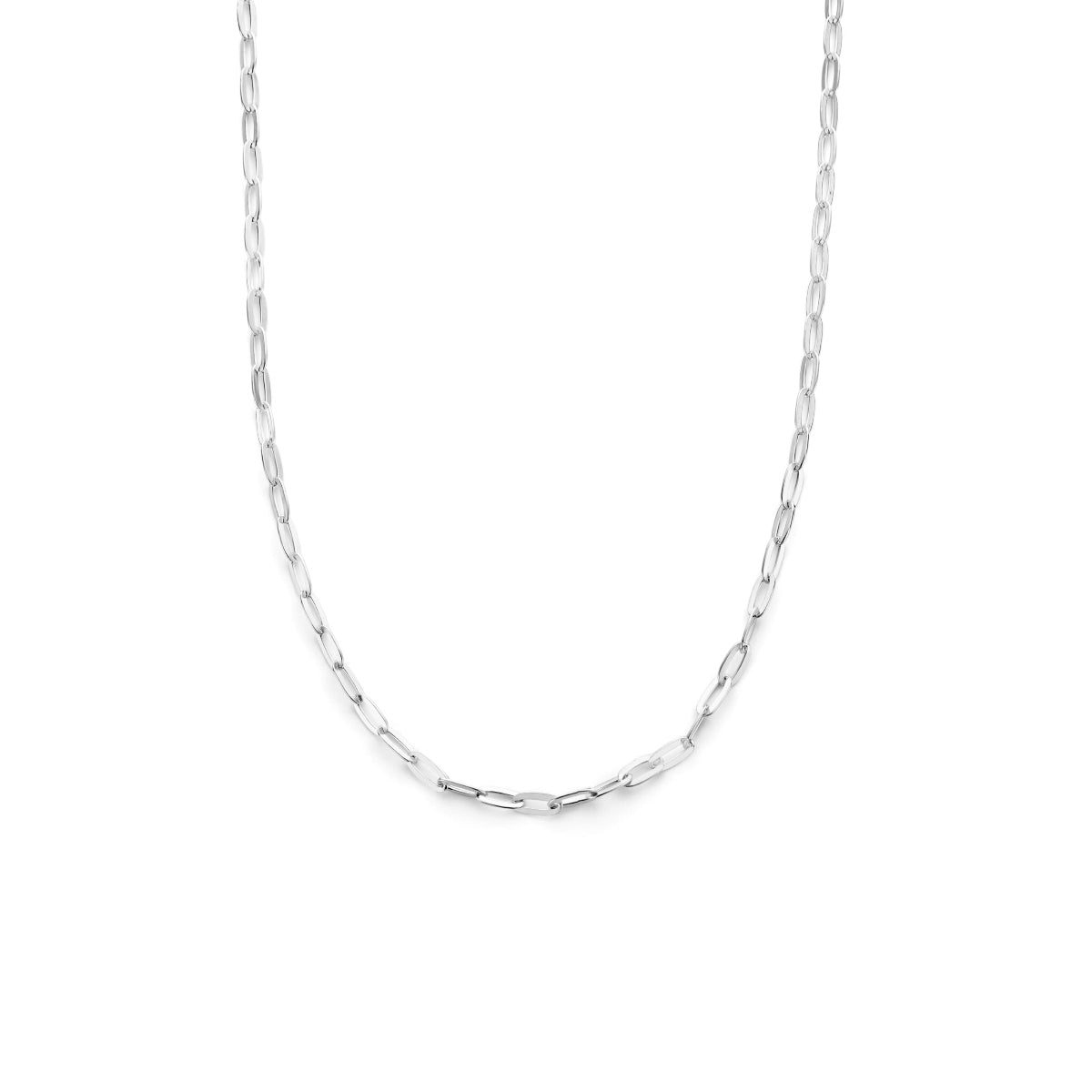 vDam Ketting Paperclip Platte Buis 25 Mm Zilver Gerhodineerd 1334981