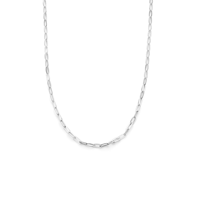 vDam Ketting Paperclip Platte Buis 25 Mm Zilver Gerhodineerd 1334982