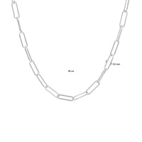 vDam Ketting Paperclip Ronde Buis 3,5 Mm 45cm Cm Zilver Gerhodineerd 1333321  45cm