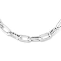 vDam Ketting Paperclip Vierkante Buis 10,5 Mm 46 Cm Zilver Gerhodineerd 1335913