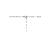vDam Ketting Paperclip Vierkante Buis 2,3 Mm 41cm + 4 Cm Zilver Gerhodineerd 1335080  41cm