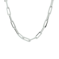 vDam Ketting Paperclip Vierkante Buis 4,5 Mm Zilver Gerhodineerd 1332325