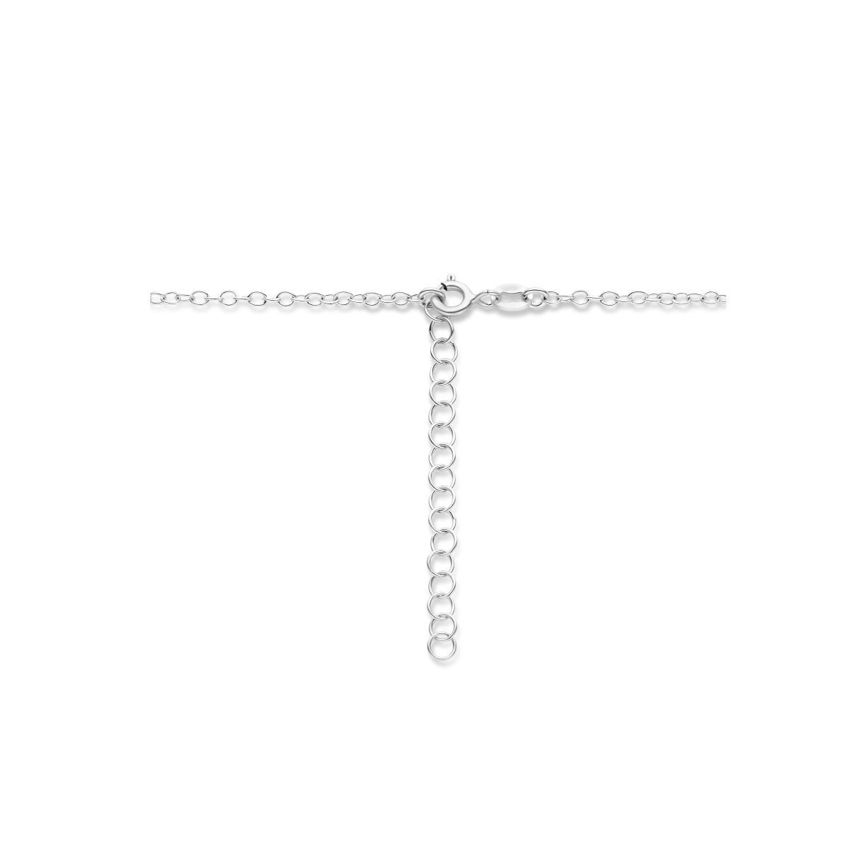 vDam Ketting Parel 2,0 Mm 41cm + 4 Cm Zilver Gerhodineerd 1335942  41cm