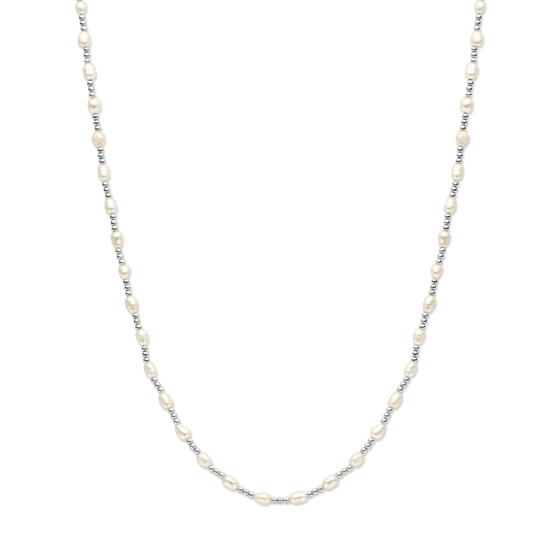 vDam Ketting Parel 3,8 Mm 40 + 3 Cm Zilver Gerhodineerd 1338220