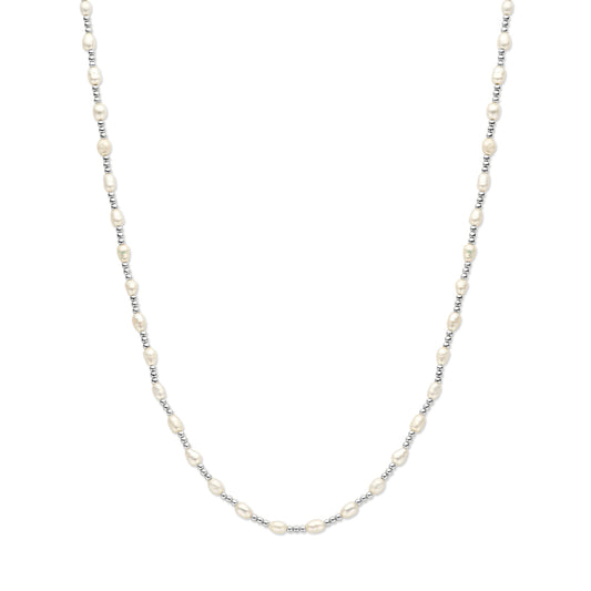 vDam Ketting Parel 3,8 Mm 40 + 3 Cm Zilver Gerhodineerd 1338220