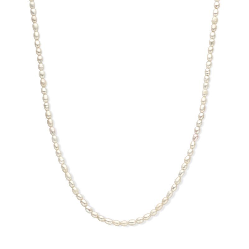 vDam Ketting Parel 3,8 Mm 50 + 5 Cm Zilver Gerhodineerd 1338219