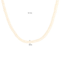 vDam Ketting Parel 4,0 Mm 41cm + 4 Cm Zilver Gerhodineerd 1333191  41cm