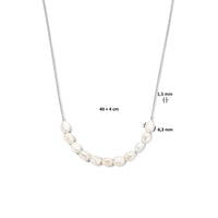 vDam Ketting Parel 40cm + 4 Cm Zilver Gerhodineerd 1335741  40cm
