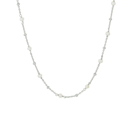 vDam Ketting Parel 41 + 4 Cm Zilver Gerhodineerd 1332314