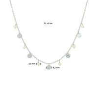 vDam Ketting Parel 41cm + 4 Cm Zilver Gerhodineerd 1332633  41cm