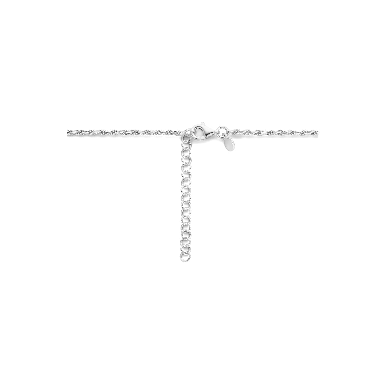 vDam Ketting Parel 41cm + 4 Cm Zilver Gerhodineerd 1336001  41cm