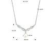 vDam Ketting Parel En Zirkonia 42cm + 3 Cm Zilver Gerhodineerd 1333912  42cm