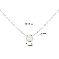 vDam Ketting Parelmoer 42cm + 3 Cm Zilver Gerhodineerd 1326614  42cm