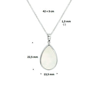 vDam Ketting Parelmoer 42cm + 3 Cm Zilver Gerhodineerd 1326659  42cm