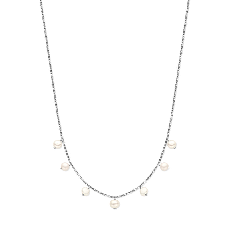 vDam Ketting Parels 1,5 Mm 41 + 4 Cm Zilver Gerhodineerd 1338136