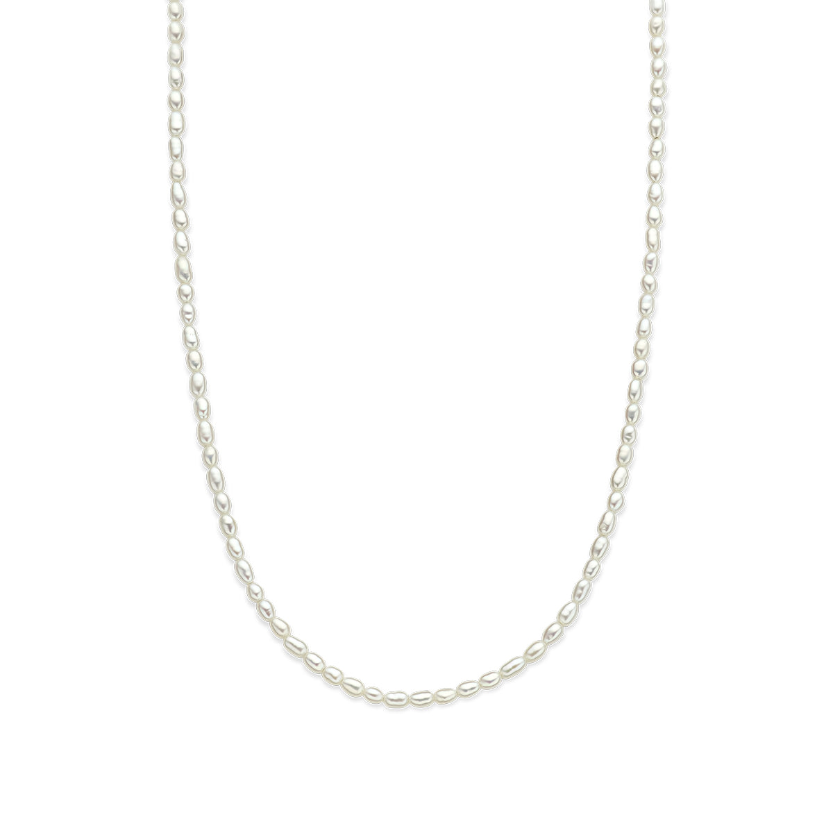 vDam Ketting Parels 2,8 Mm 40 + 5 Cm Zilver Gerhodineerd 1337723