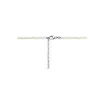 vDam Ketting Parels 2,8 Mm 40cm + 5 Cm Zilver Gerhodineerd 1337723  40cm