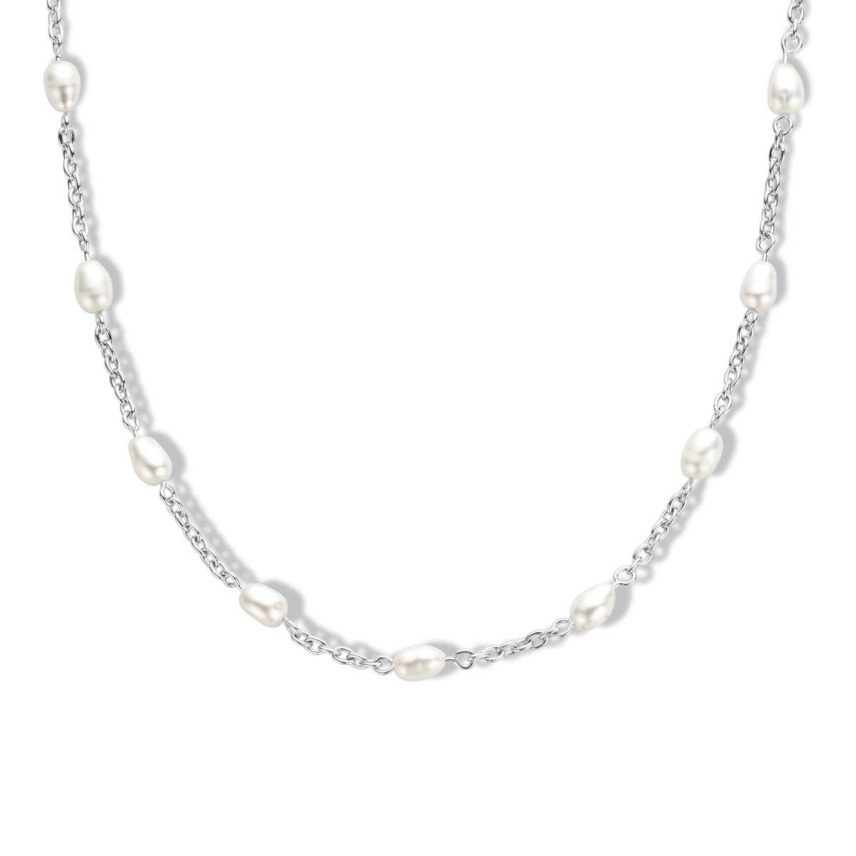 vDam Ketting Parels 40 + 4 Cm Zilver Gerhodineerd 1335720