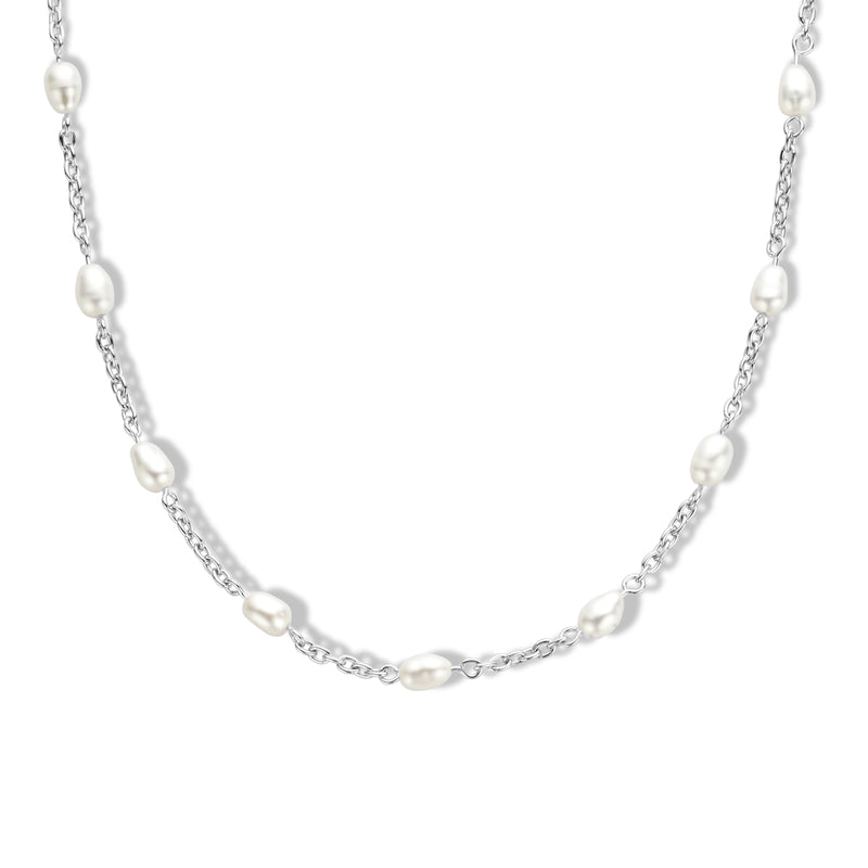 vDam Ketting Parels 40 + 4 Cm Zilver Gerhodineerd 1335720