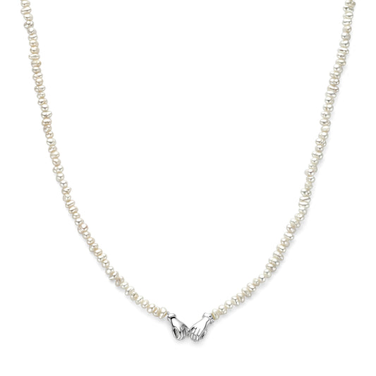 vDam Ketting Parels 40 + 5 Cm Zilver Gerhodineerd 1341174