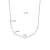 vDam Ketting Parels 41cm + 4 Cm Zilver Gerhodineerd 1335650  41cm