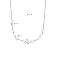 vDam Ketting Parels 41cm + 4 Cm Zilver Gerhodineerd 1335650  41cm
