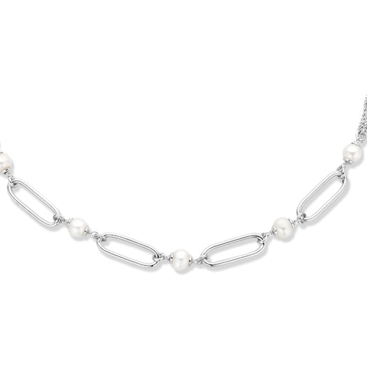 vDam Ketting Parels 41 + 4 Cm Zilver Gerhodineerd 1335650