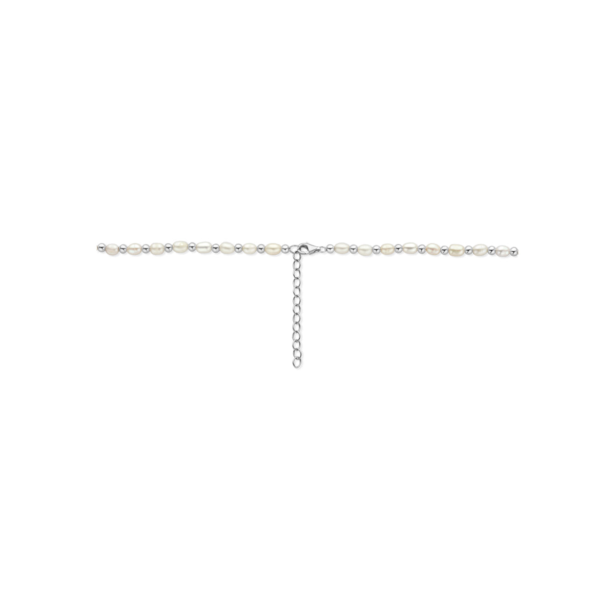 vDam Ketting Parels 41cm + 4 Cm Zilver Gerhodineerd 1341cm145  41cm