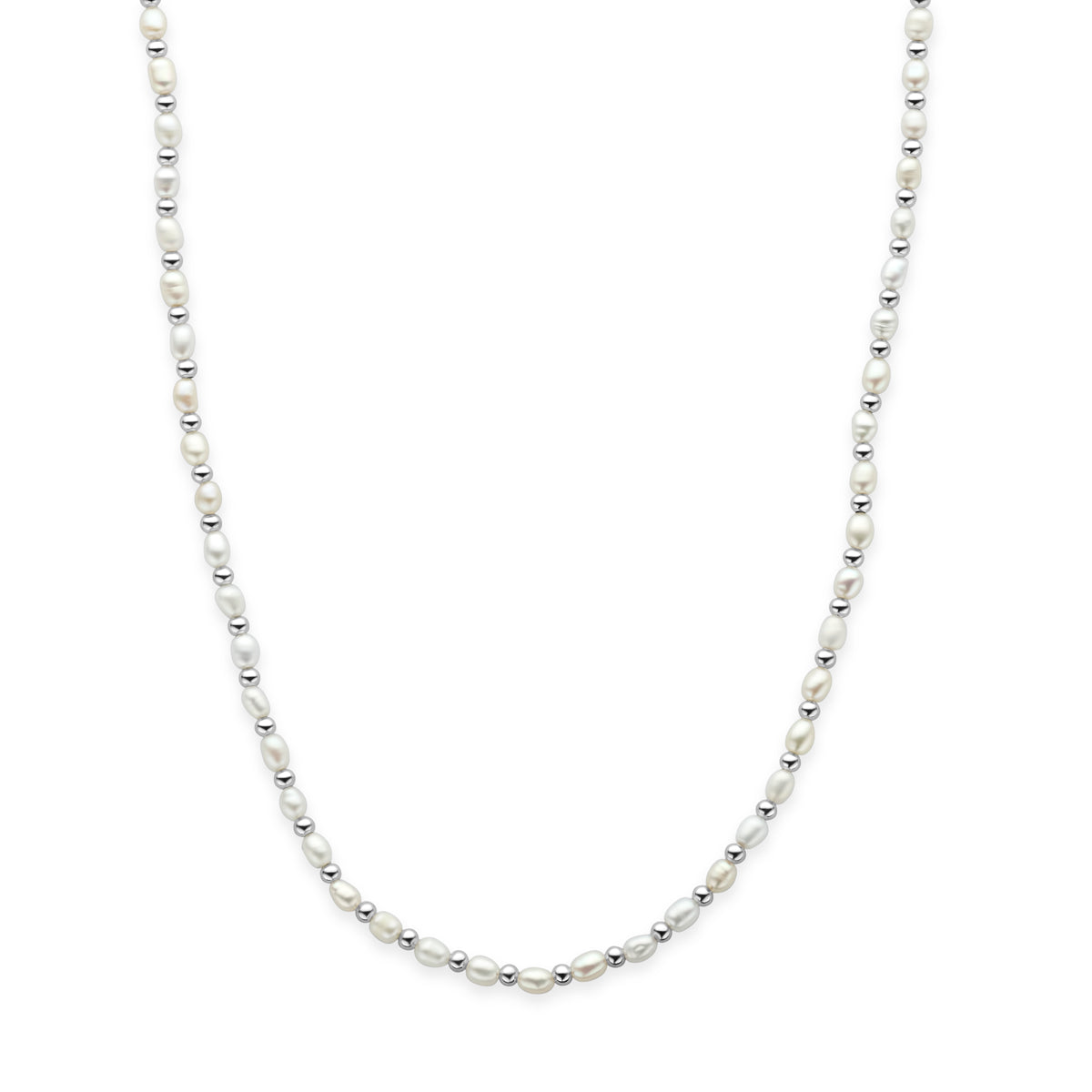 vDam Ketting Parels 41 + 4 Cm Zilver Gerhodineerd 1341145