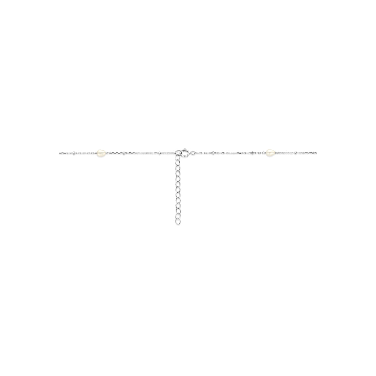 vDam Ketting Parels 41cm + 4 Cm Zilver Gerhodineerd 1341cm147  41cm
