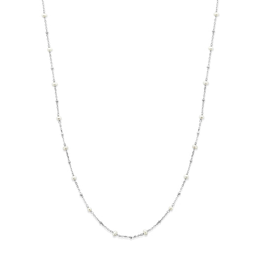vDam Ketting Parels 41 + 4 Cm Zilver Gerhodineerd 1341149