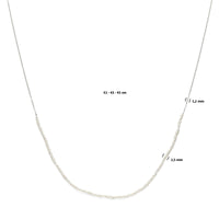 vDam Ketting Parels 41cm - 45 Cm Zilver Gerhodineerd 1339343  41cm