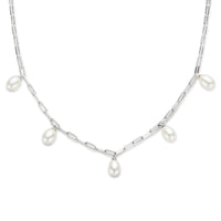 vDam Ketting Parels  42 + 3 Cm Zilver Gerhodineerd 1336180