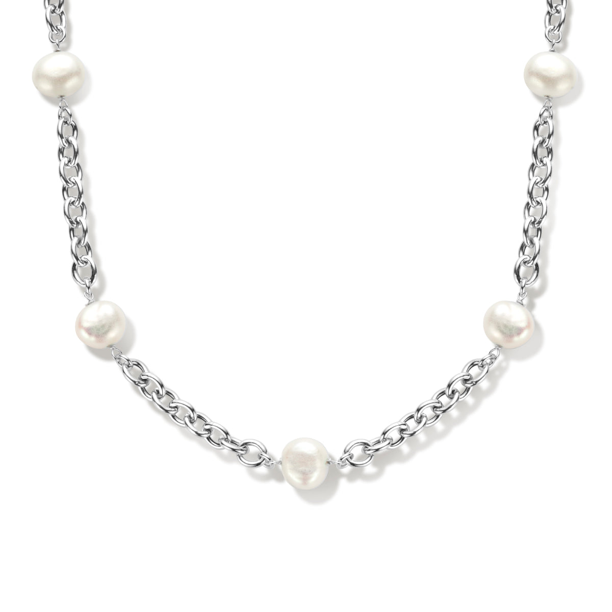 vDam Ketting Parels 45 Cm Zilver Gerhodineerd 1336240