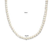 vDam Ketting Parels 8,5 Mm Zilver Gerhodineerd 1335591  50cm